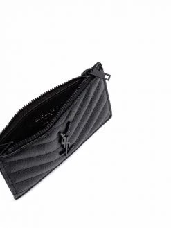 Saint Laurent Monogram Fragments zipped cardholder