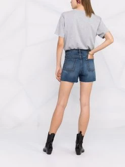 Saint Laurent raw-cut denim shorts