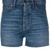 Saint Laurent raw-cut denim shorts