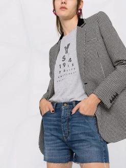 Saint Laurent raw-cut denim shorts