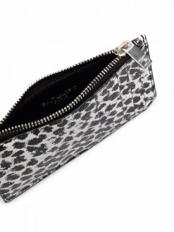 Saint Laurent leopard-print leathet wallet