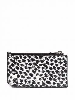Saint Laurent leopard-print leathet wallet