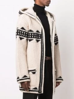 Saint Laurent open front knitted hoodie