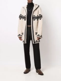 Saint Laurent open front knitted hoodie