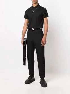 Saint Laurent embroidered-logo polo shirt