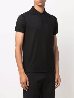 Saint Laurent embroidered-logo polo shirt