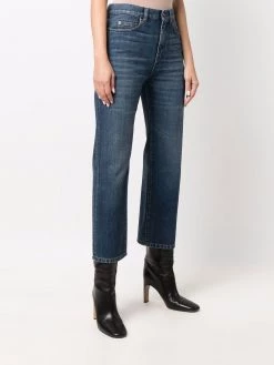 Saint Laurent Authentic high-rise cropped trousers