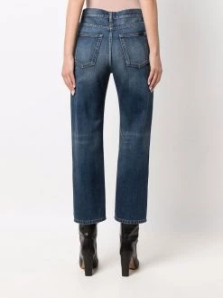 Saint Laurent Authentic high-rise cropped trousers