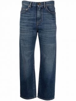 Saint Laurent Authentic high-rise cropped trousers