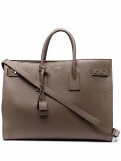 Saint Laurent Sac De Jour Thin large grained-leather tote bag