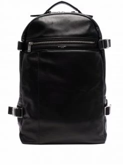 Saint Laurent logo-print polished-finish backpack