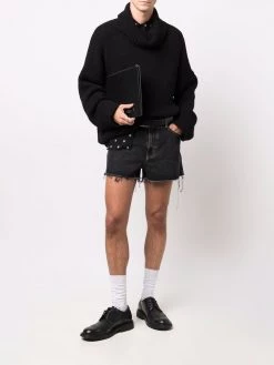 Saint Laurent frayed-edge denim shorts