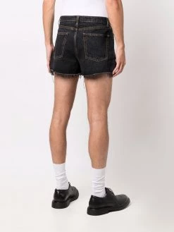 Saint Laurent frayed-edge denim shorts