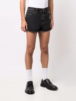 Saint Laurent frayed-edge denim shorts