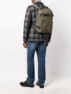 Saint Laurent engraved-logo zipped backpack