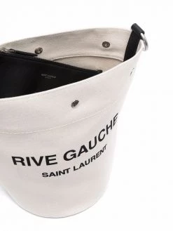 Saint Laurent logo-print bucket shoulder bag