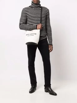 Saint Laurent logo-print bucket shoulder bag