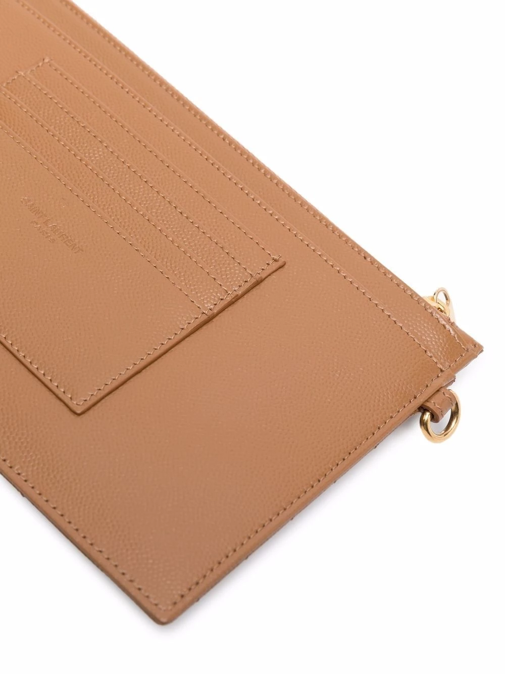 Saint Laurent logo-plaque quilted clutch bag