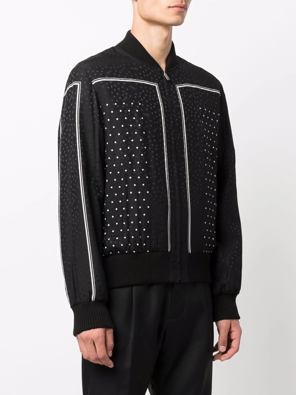 Saint Laurent polka-dot pattern bomber jacket