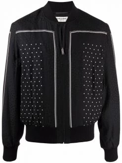 Saint Laurent polka-dot pattern bomber jacket