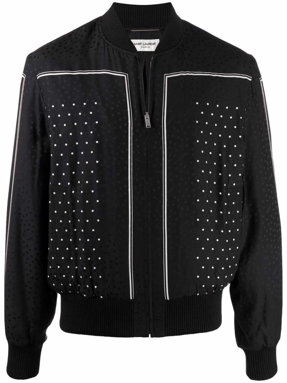 Saint Laurent polka-dot pattern bomber jacket
