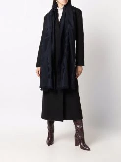 Saint Laurent logo plaque wool scarf