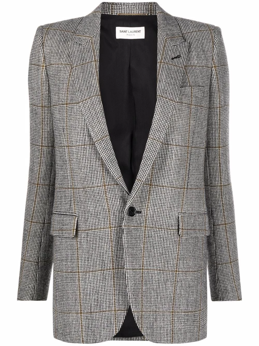 Saint Laurent plaid single-breasted blazer