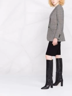 Saint Laurent plaid single-breasted blazer