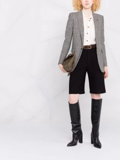 Saint Laurent plaid single-breasted blazer