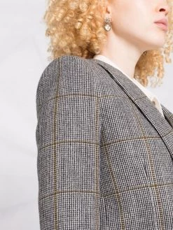 Saint Laurent plaid single-breasted blazer