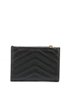 Saint Laurent logo-plaque zip-fastening purse