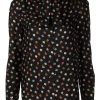 Saint Laurent floral-print long-sleeve blouse