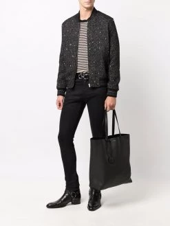 Saint Laurent grained-effect tote bag