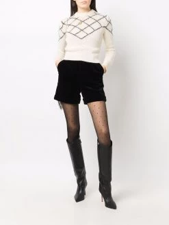 Saint Laurent intarsia-knit wool-blend jumper