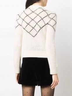 Saint Laurent intarsia-knit wool-blend jumper