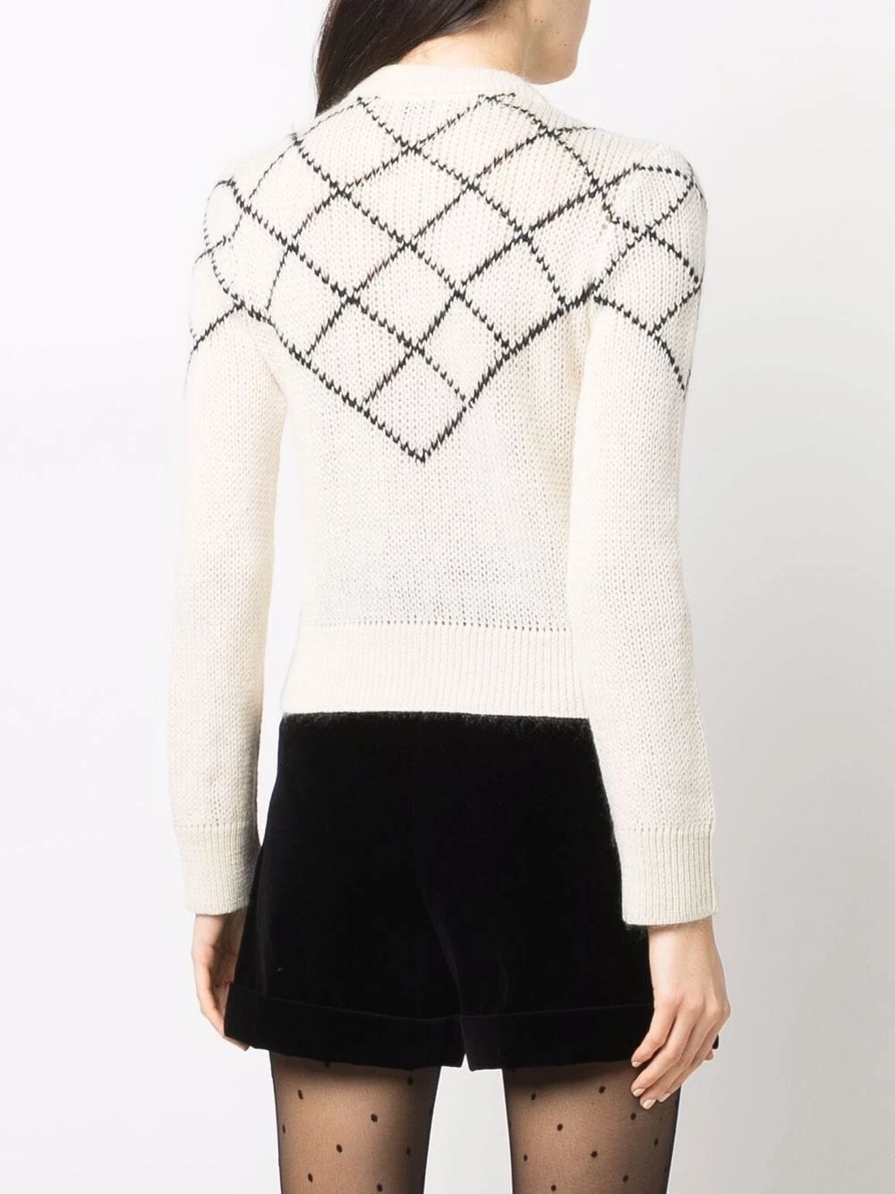 Saint Laurent intarsia-knit wool-blend jumper