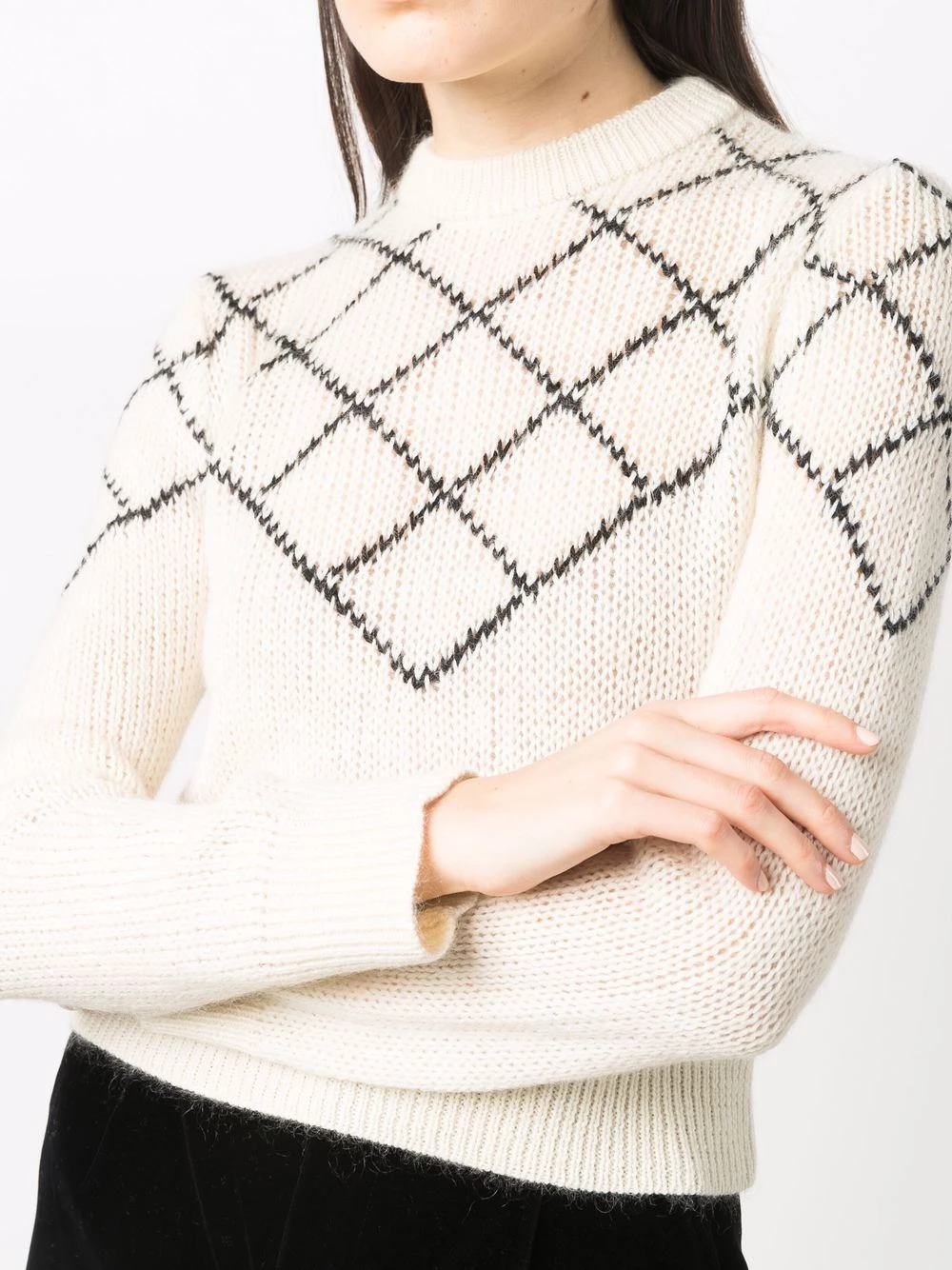 Saint Laurent intarsia-knit wool-blend jumper