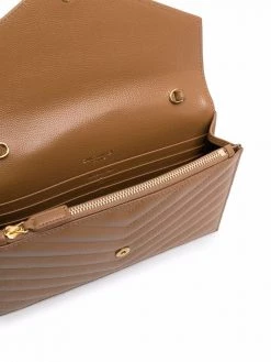 Saint Laurent logo-plaque quilted crossbody bag