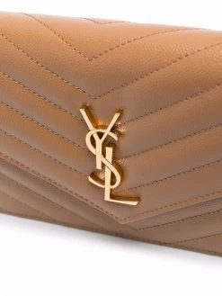 Saint Laurent logo-plaque quilted crossbody bag