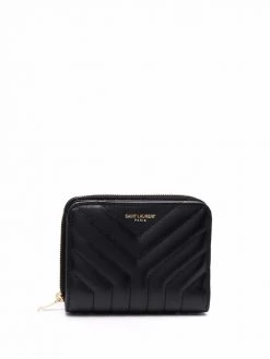 Saint Laurent chevron-quilted wallet