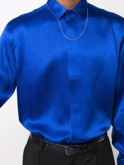 Saint Laurent dot-print silk shirt