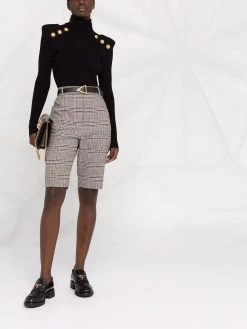 Saint Laurent checked tailored shorts