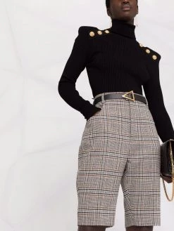 Saint Laurent checked tailored shorts