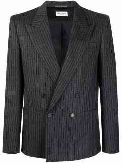 Saint Laurent striped double-breasted blazer