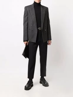 Saint Laurent striped double-breasted blazer