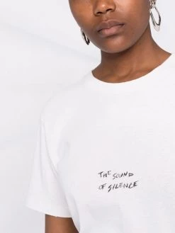 Saint Laurent slogan-print short-sleeve T-shirt