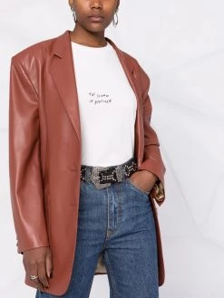 Saint Laurent slogan-print short-sleeve T-shirt