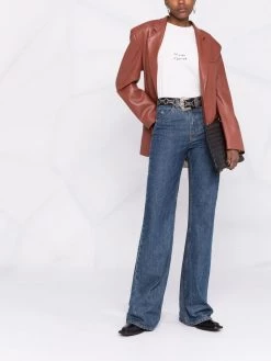 Saint Laurent slogan-print short-sleeve T-shirt