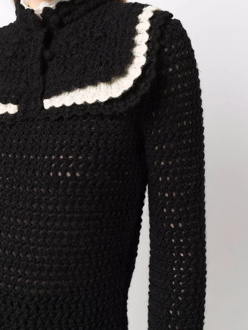 Saint Laurent button-fastening crochet jumper