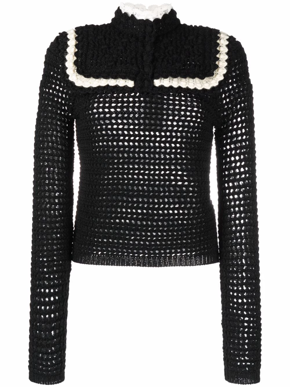 Saint Laurent button-fastening crochet jumper